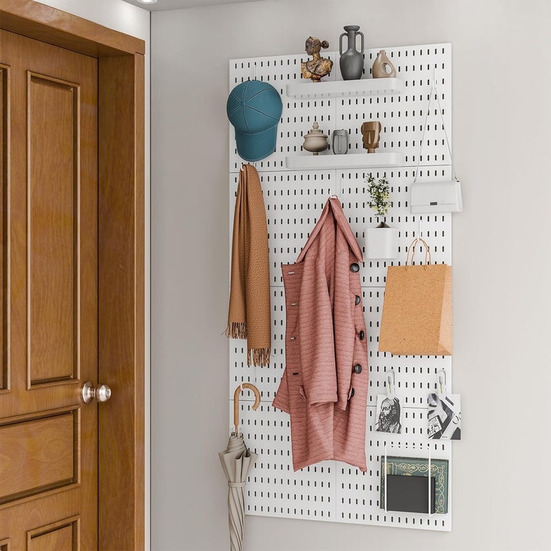 RIVTUN 8-Pack 22"x44" Plastic Pegboard Panels Durable Modular Organizer Boards for Wall Storage, Garage, Workshop & Craft Room – Lightweight & Easy to Install - Image 4